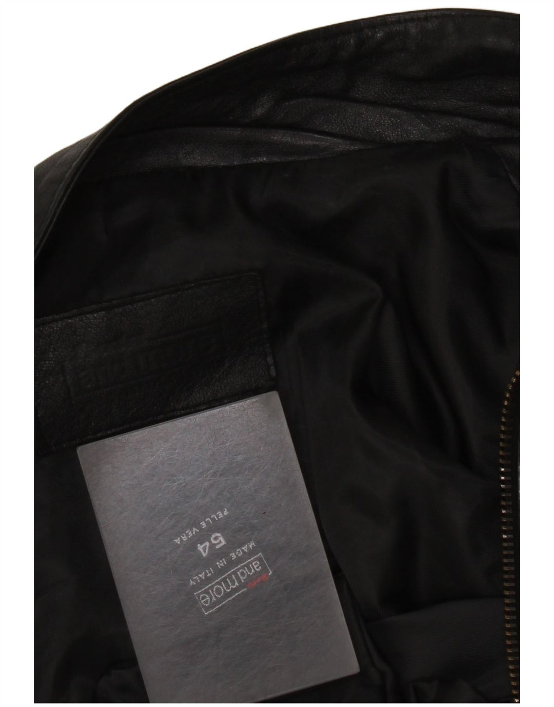 Geacă din piele vintage pentru bărbați IT 54 2XL din piele neagră