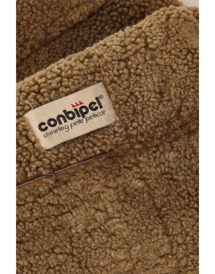 Palton din shearling pentru femei Conbipel UK 14 mare maro