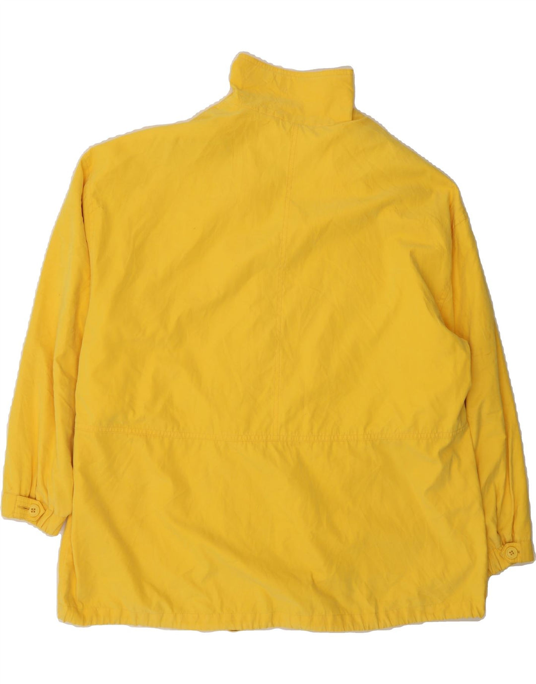 BASIC Womens Oversized Windbreaker Coat US 12 Large Yellow Polyester Vintage Basic and Second-Hand Basic from Messina Hembry 