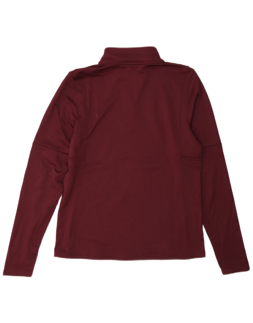 Under Armour Womens Zip Neck Top Long Sleeve UK 14 Medium Burgundy