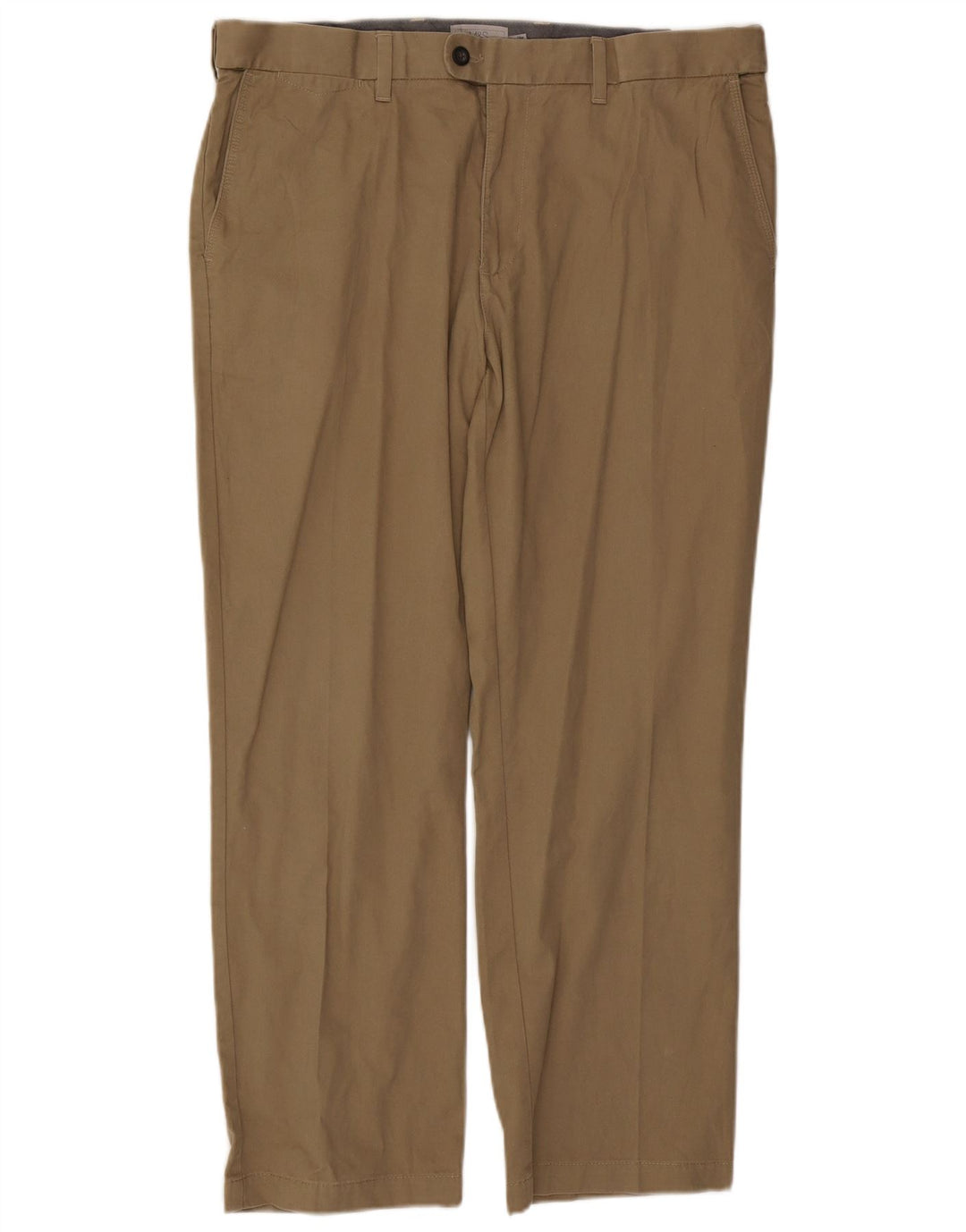 Marks & Spencer Pantaloni de costum obișnuit pentru bărbați L38 L29 Kaki Bumbac