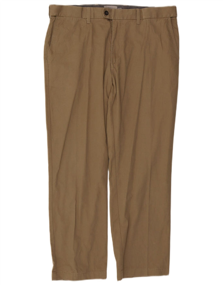 Marks & Spencer Pantaloni de costum obișnuit pentru bărbați L38 L29 Kaki Bumbac