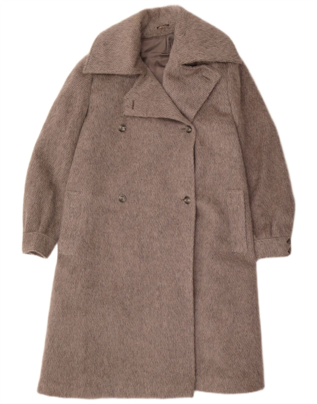 Palton de damă vintage cu piept dublu EU 44 XL gri