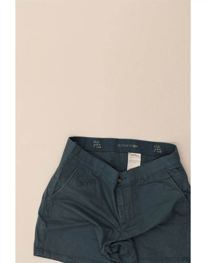 DOCKERS Womens Khakis Chino Shorts US 12 Large W32  Blue Cotton Vintage Dockers and Second-Hand Dockers from Messina Hembry 