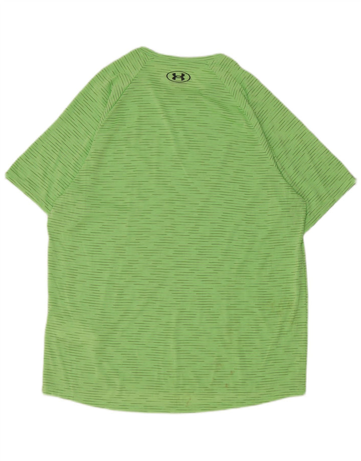 Tricou Under Armour pentru bărbați Top Large Green Pinstripe Poliester