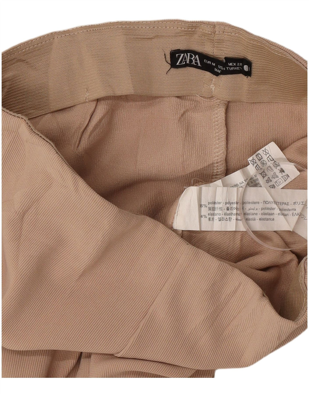 Leggings pentru femei Zara Medium L28 L30 Maro Poliester cu dungi