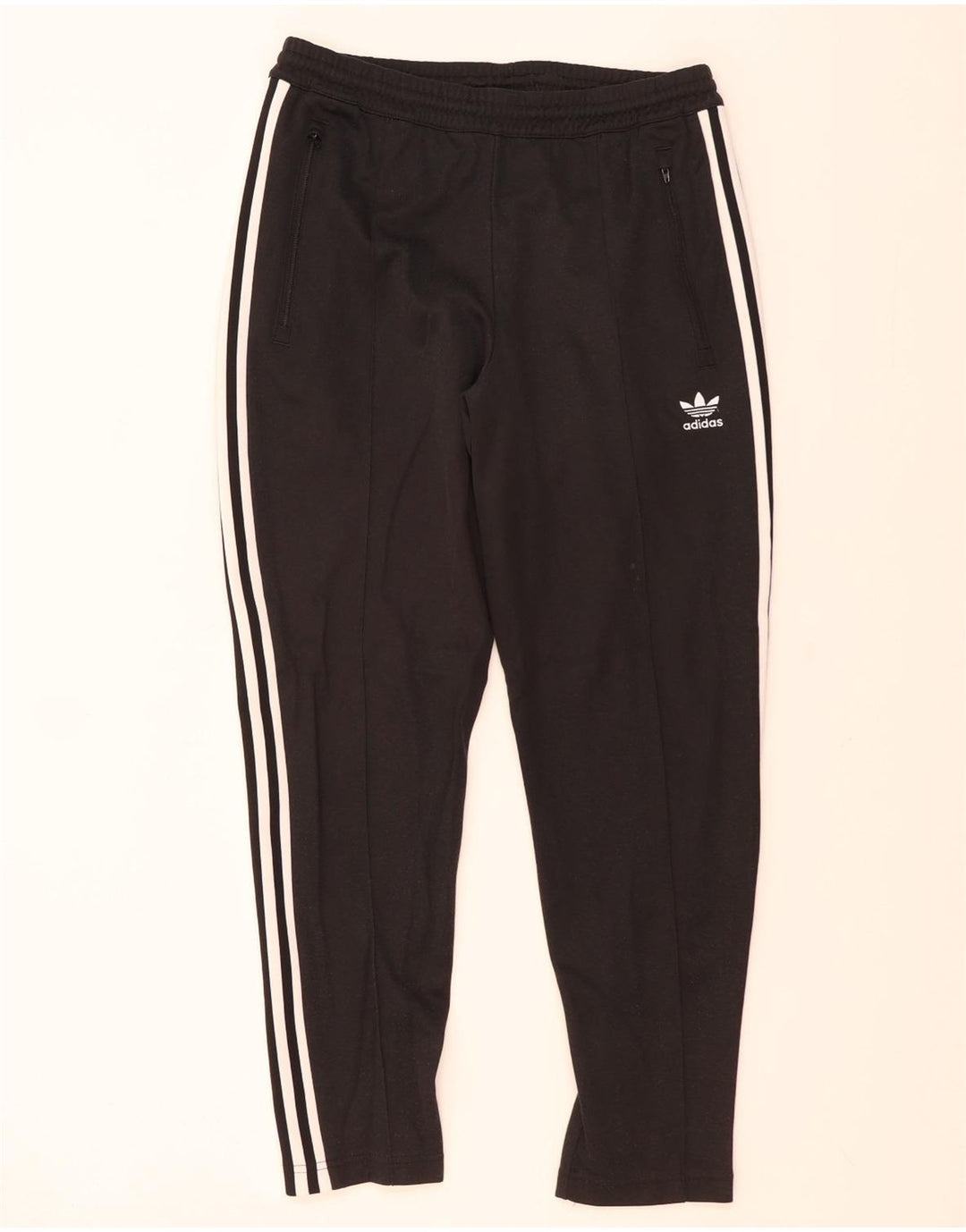 Pantaloni de trening Adidas pentru bărbați, bumbac mediu negru