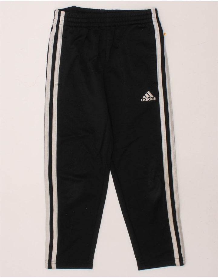 ADIDAS Boys Tracksuit Trousers 4-5 Years  Black Polyester Vintage Adidas and Second-Hand Adidas from Messina Hembry 