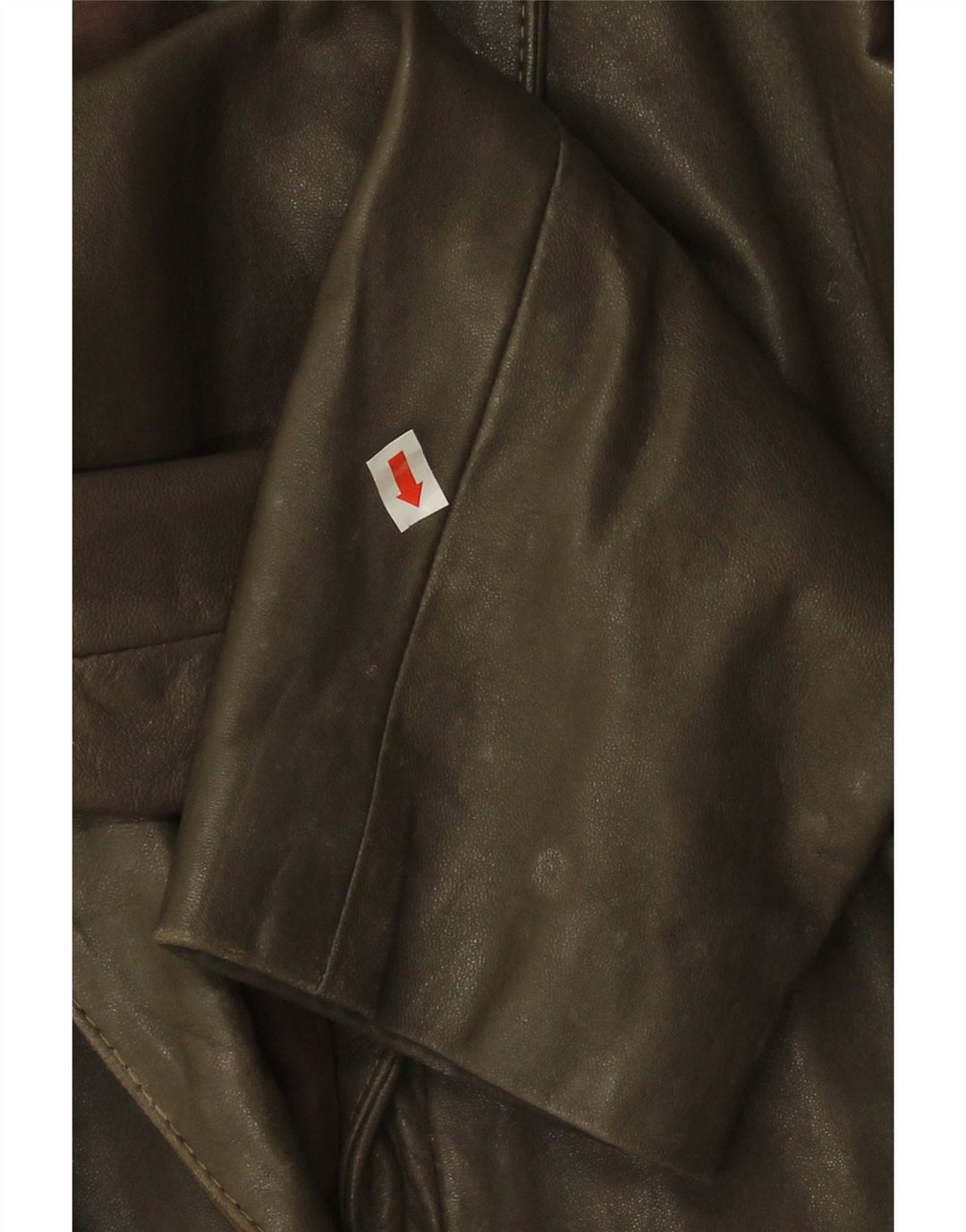 Jachetă de piele vintage pentru femei UK 14 Medium Khaki