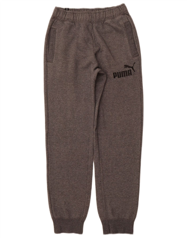 PUMA Mens Tracksuit Trousers Joggers Small Grey Cotton