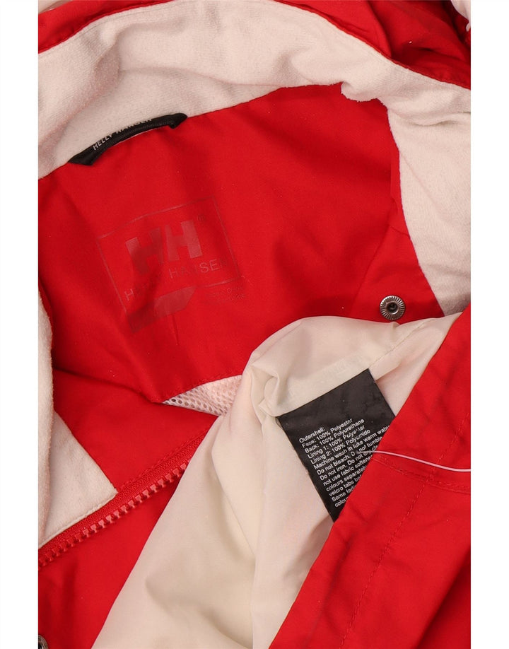 Jachetă de ploaie cu glugă pentru femei Helly Hansen UK 14 Poliester roșu mediu