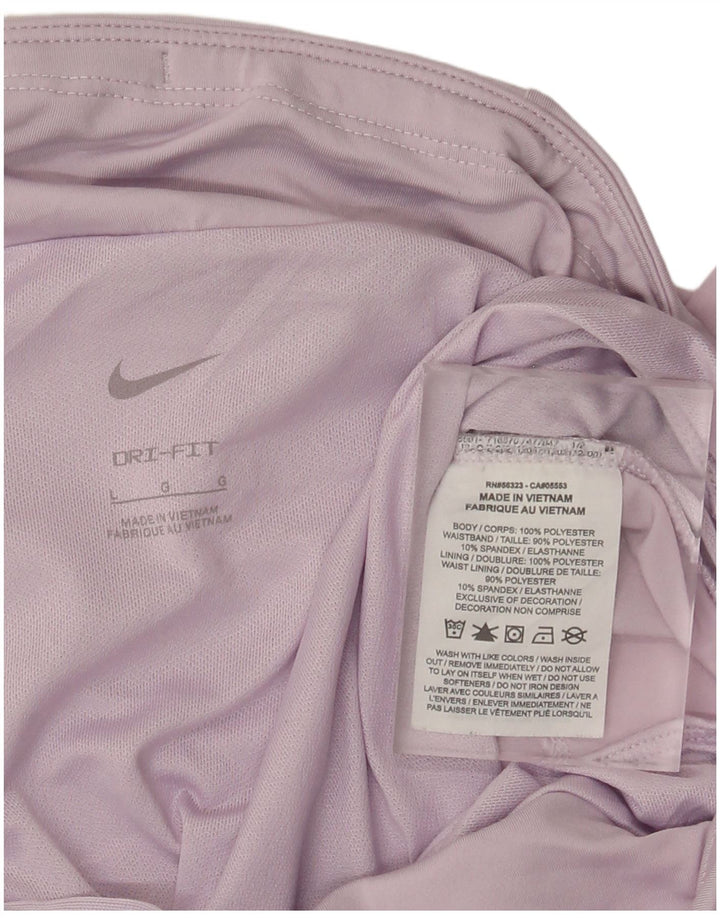 Pantaloni scurti sport Nike Dri Fit pentru femei UK 14 Poliester violet mare