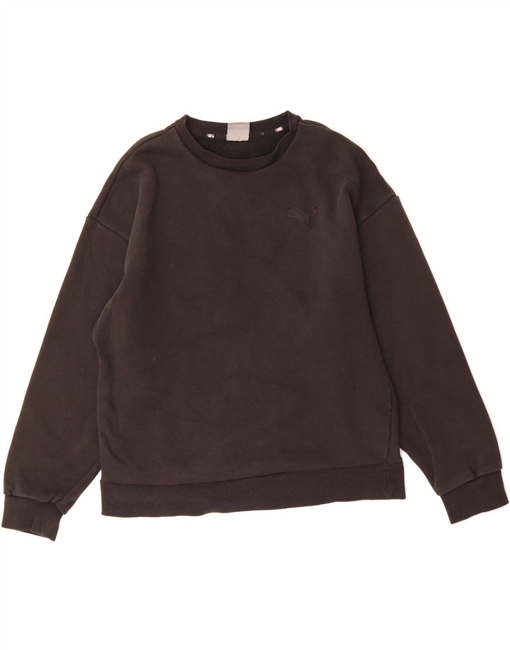 PUMA Mens Sweatshirt Jumper Medium Black Vintage Puma and Second-Hand Puma from Messina Hembry 