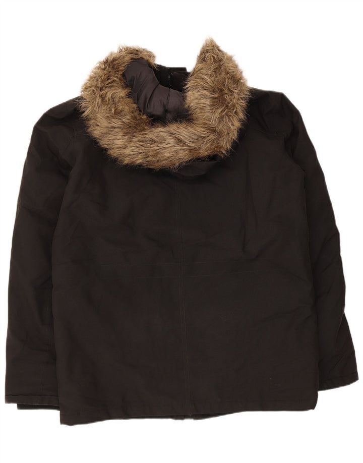 Jack & Jones Jachetă căptușită cu glugă pentru bărbați UK 36 Poliester negru mic
