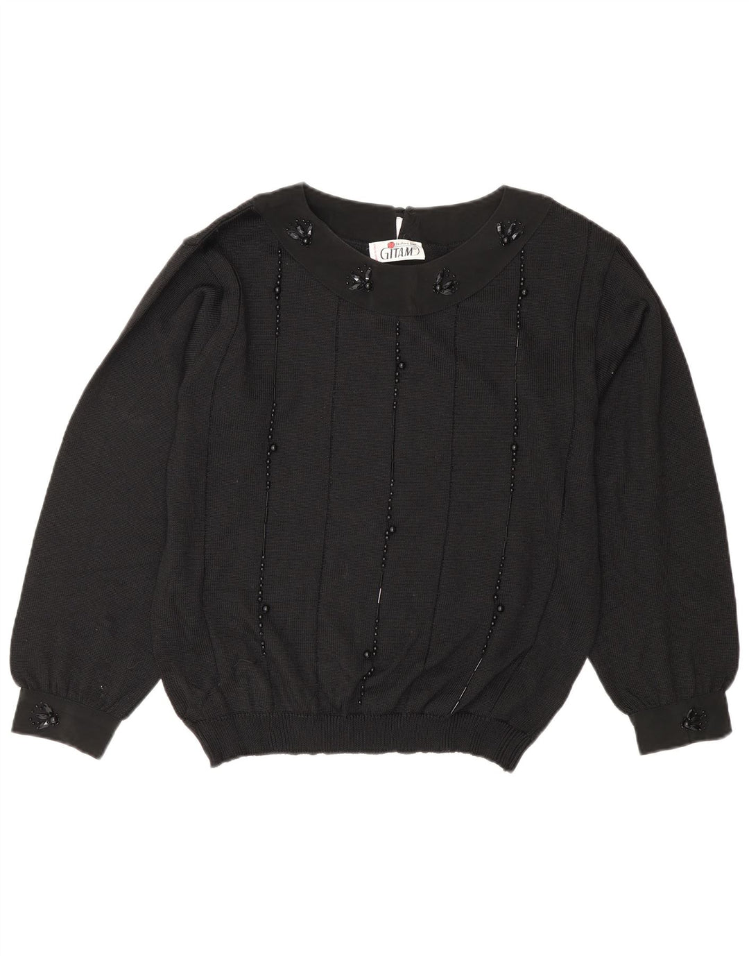 Pulover pentru femei Gitam cu gât de barcă UK 16 Large Black