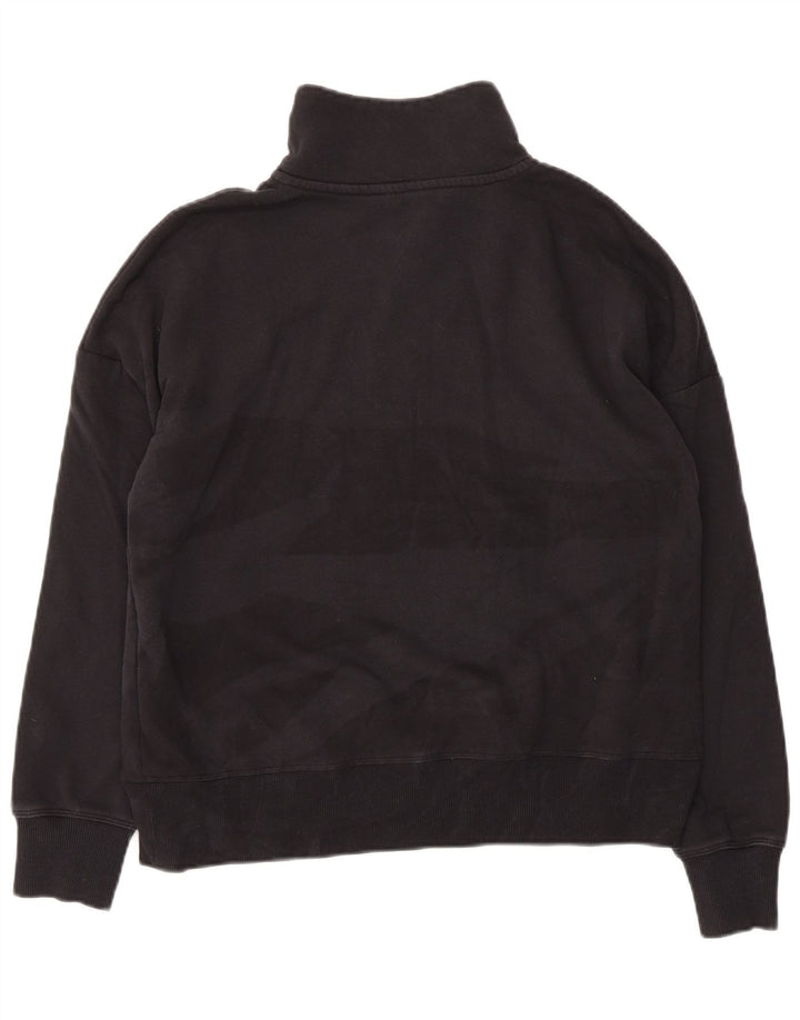 Pulover pentru femei Under Armour, cu fermoar supradimensionat, cu gât, UK 10, mic, negru