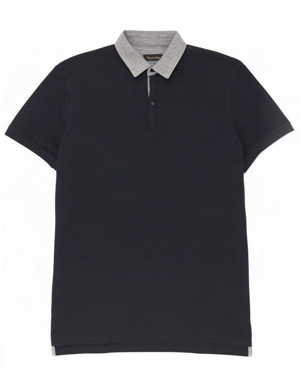 Cămașă polo Massimo Dutti pentru bărbați, XL, albastru bleumarin