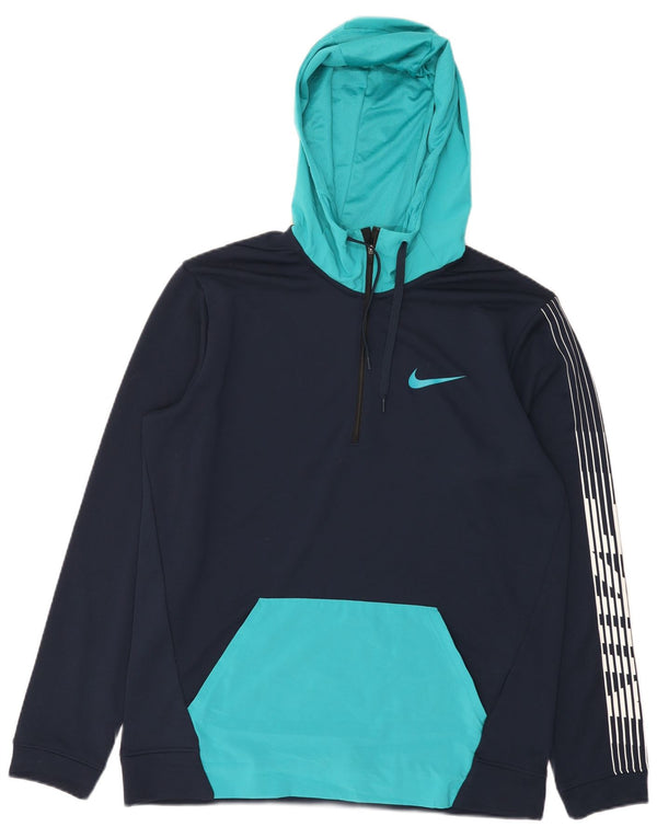 Jumper Nike Dri Fit Graphic pentru bărbați, mediu, albastru, color block