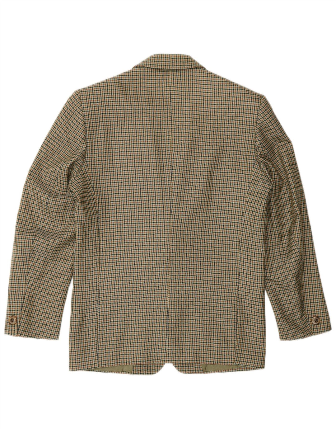 Jachetă Blazer Vintage pentru femei cu 2 nasturi UK 14 Medium Khaki Houndstooth