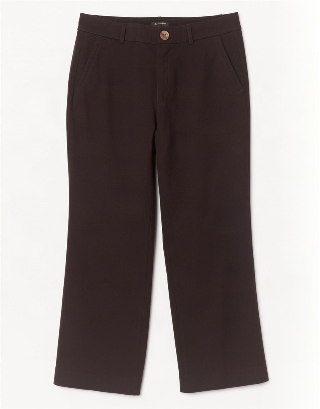 Massimo Dutti Pantaloni drepți tăiați pentru femei EU 40 Medium W30 L24 Negru