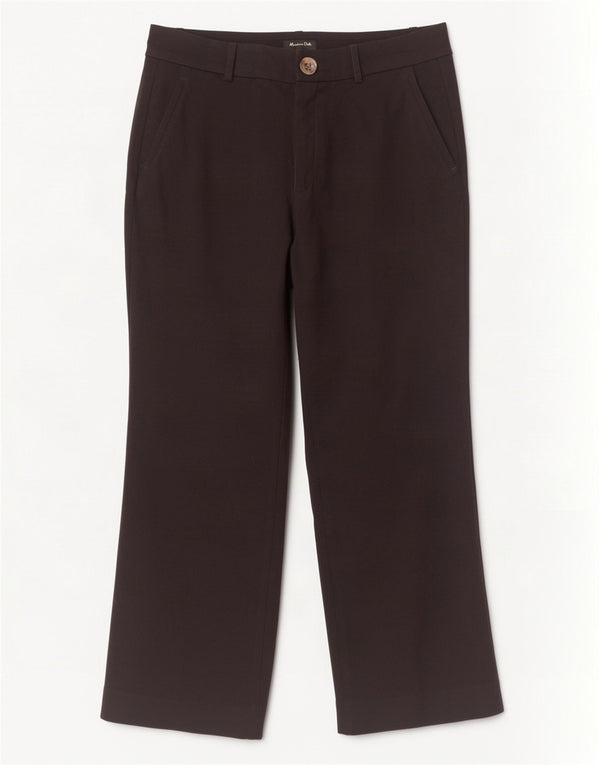 Massimo Dutti Pantaloni drepți tăiați pentru femei EU 40 Medium W30 L24 Negru