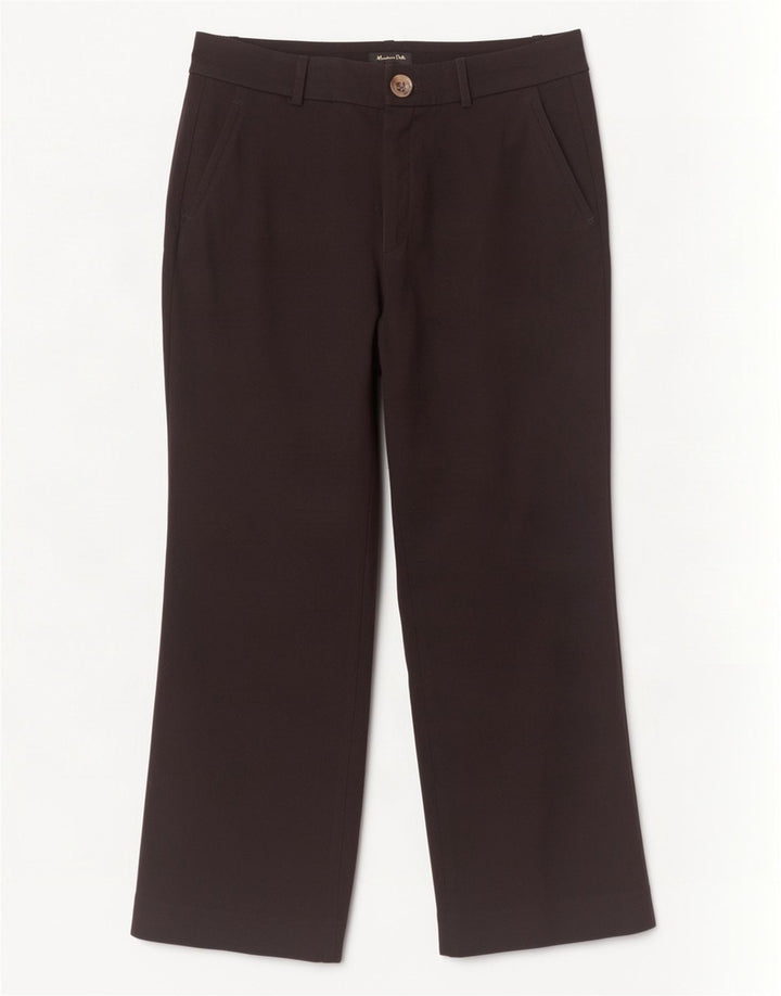 Massimo Dutti Pantaloni drepți tăiați pentru femei EU 40 Medium W30 L24 Negru