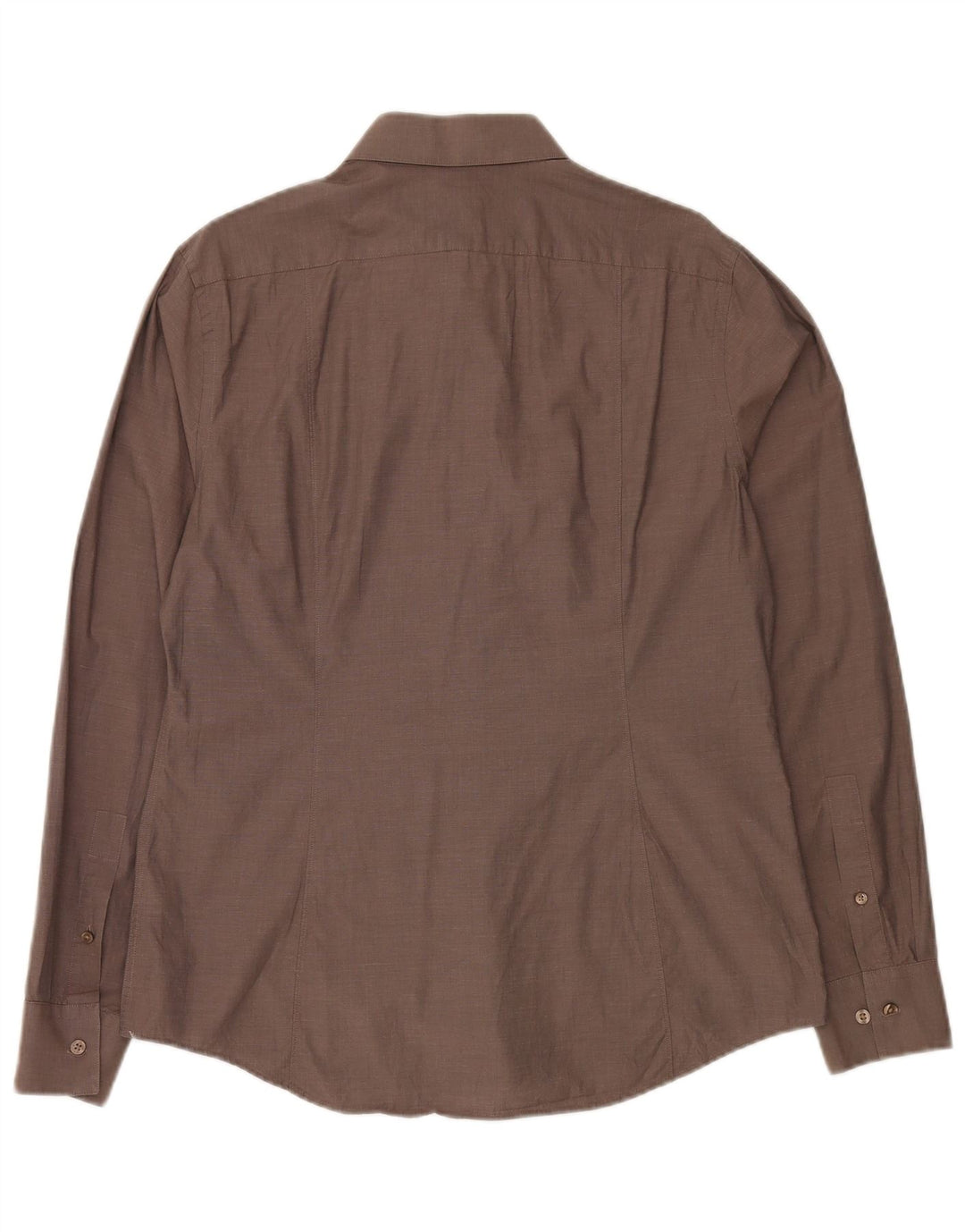 Cămașă pentru bărbați Calvin Klein Slim Fit Mărimea 42 16 1/2 Mare bumbac maro