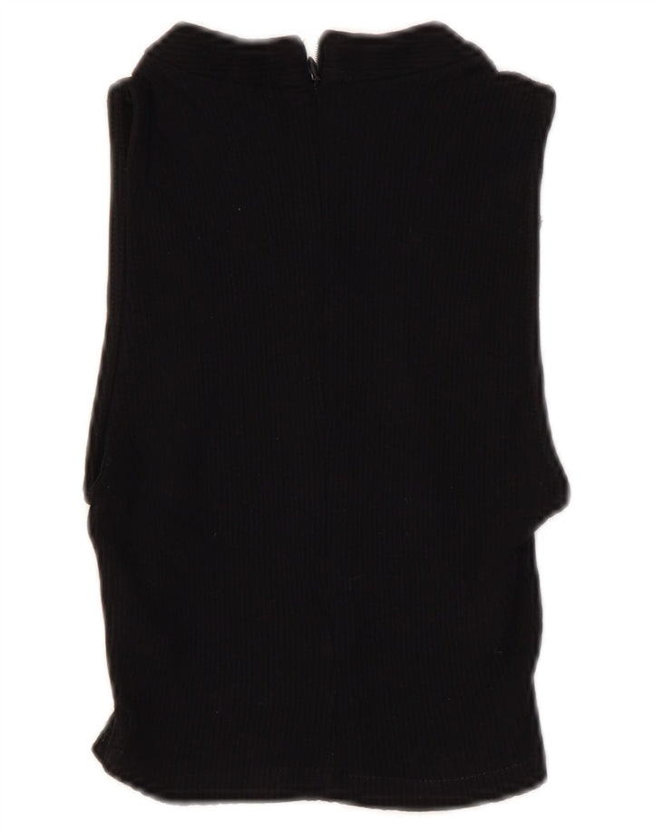 Crop Top fără mâneci pentru femei Zara UK 8 Small Black Viscose