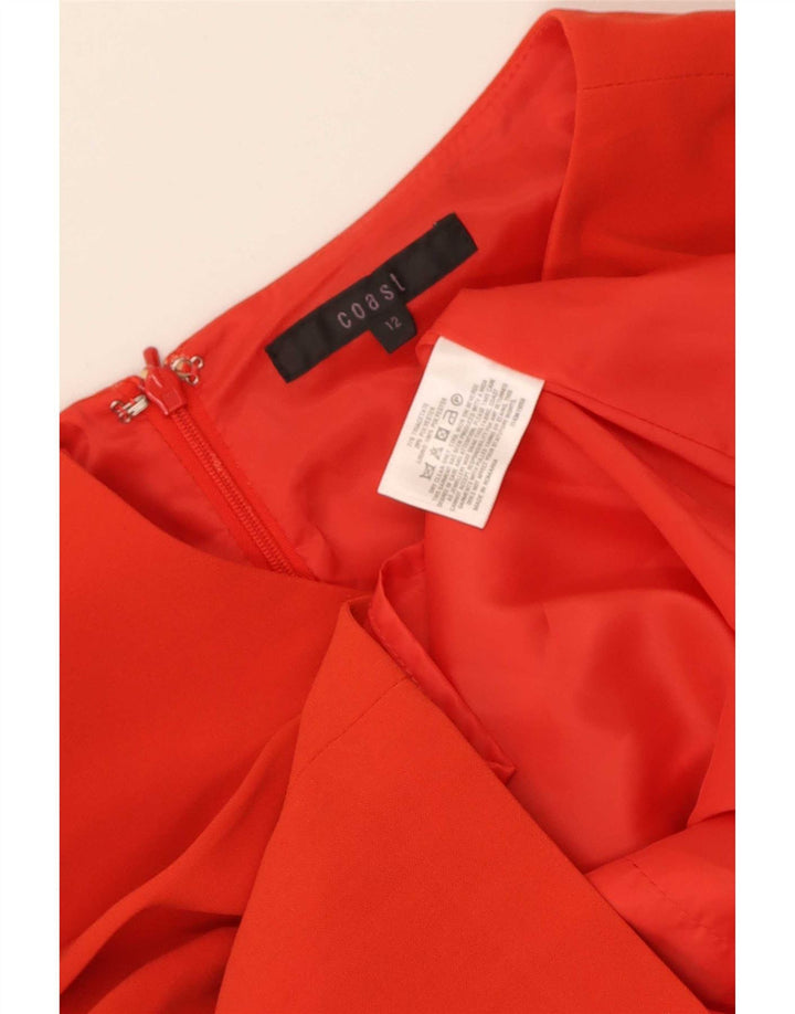 Rochie teacă cu mânecă lungă pentru femei Coast UK 12 Triacetat roșu mediu