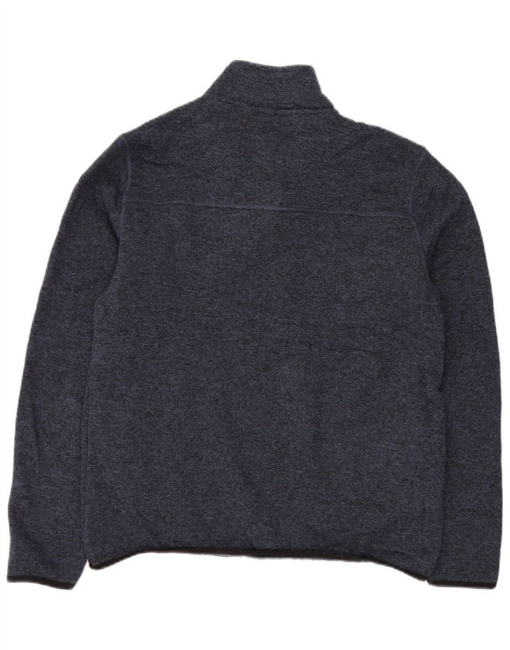 EDDIE BAUER Hanorac cu fermoar pentru bărbați Pulover mare, albastru bleumarin, poliester