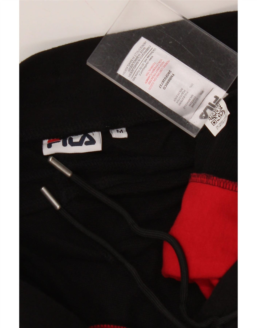Pantaloni de trening FILA pentru bărbați, bumbac mediu negru