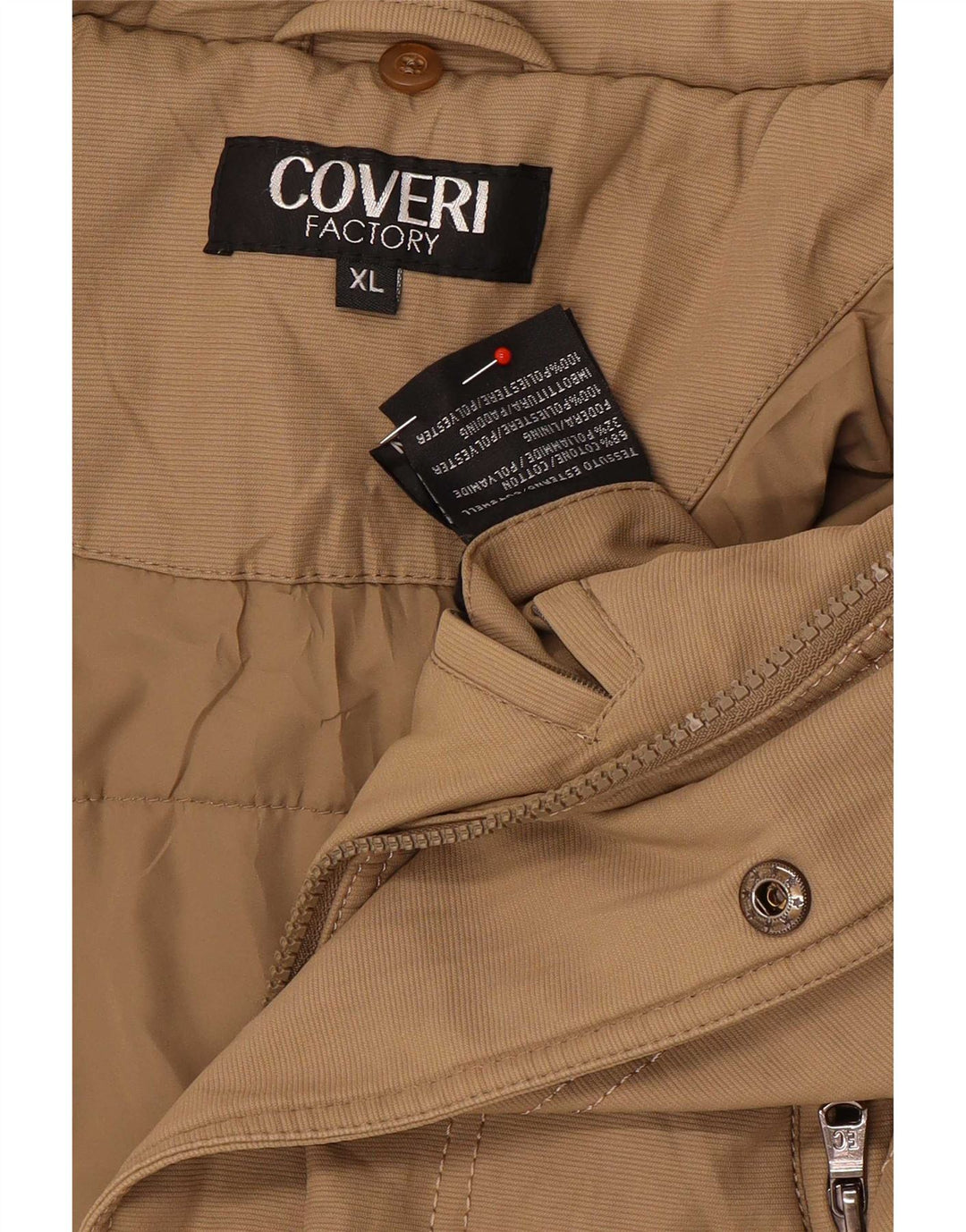 Jachetă căptușită pentru bărbați Coveri UK 42 XL, bumbac, bej