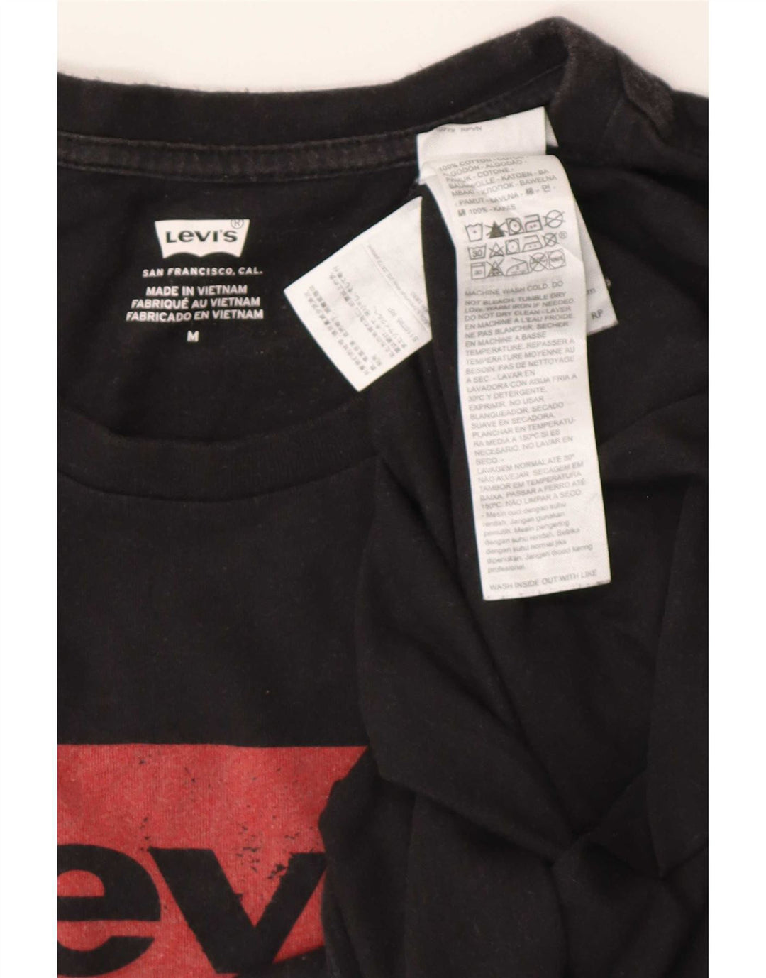 Tricou grafic pentru bărbați Levi's Top mediu negru bumbac