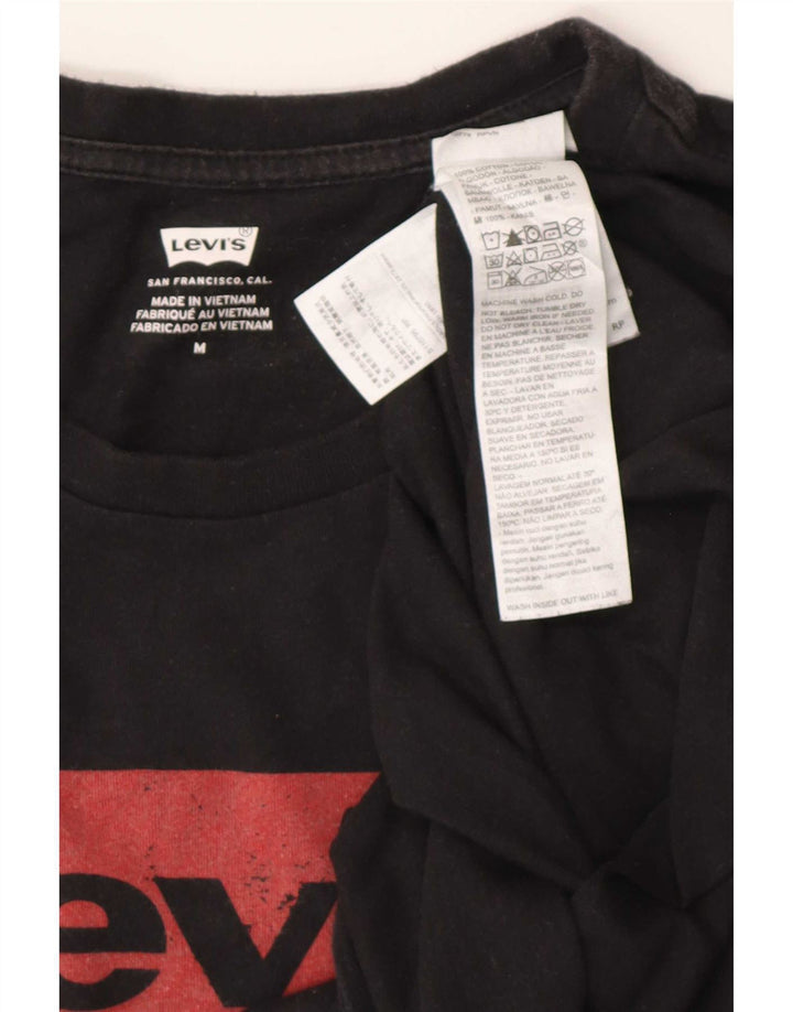 Tricou grafic pentru bărbați Levi's Top mediu negru bumbac