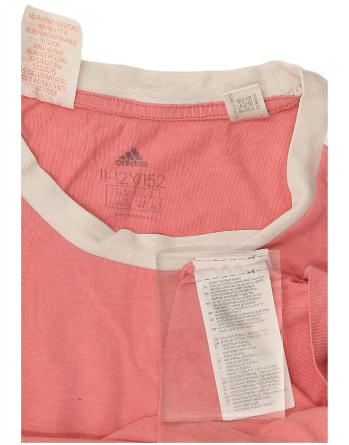Tricou ADIDAS Fete Top 11-12 Ani Roz Colorblock Bumbac