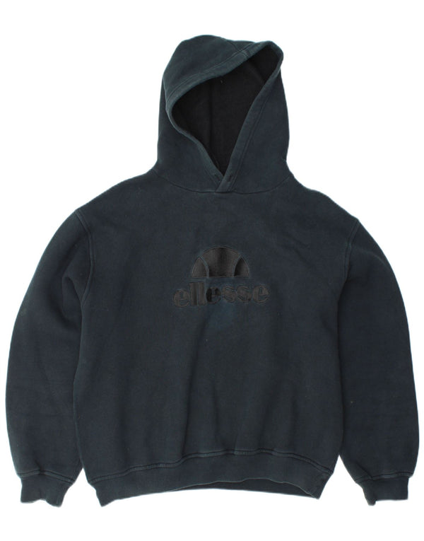 Pulover cu glugă cu grafic pentru femei ELLESSE UK 16 mare bumbac bleumarin