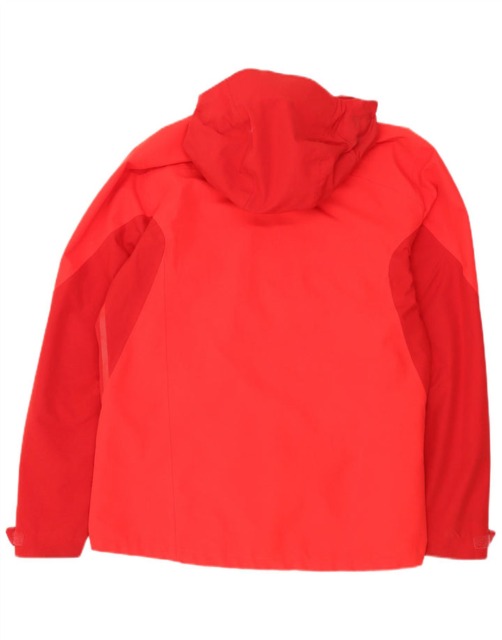 Jachetă de ploaie cu glugă pentru bărbați Adidas UK 42/44, mare, roșu, poliester color bloc