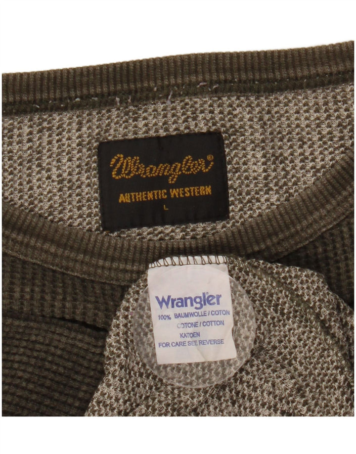 Tricou pentru bărbați Wrangler Top mare din bumbac kaki