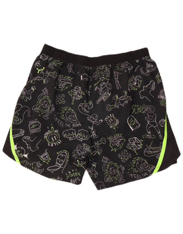 Pantaloni scurți sport Under Armour pentru bărbați Heat Gear, cu model abstract, XL, negru