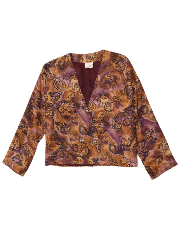 Cardigan Vintage Top pentru femei UK 10 Small Multicolor Viscose