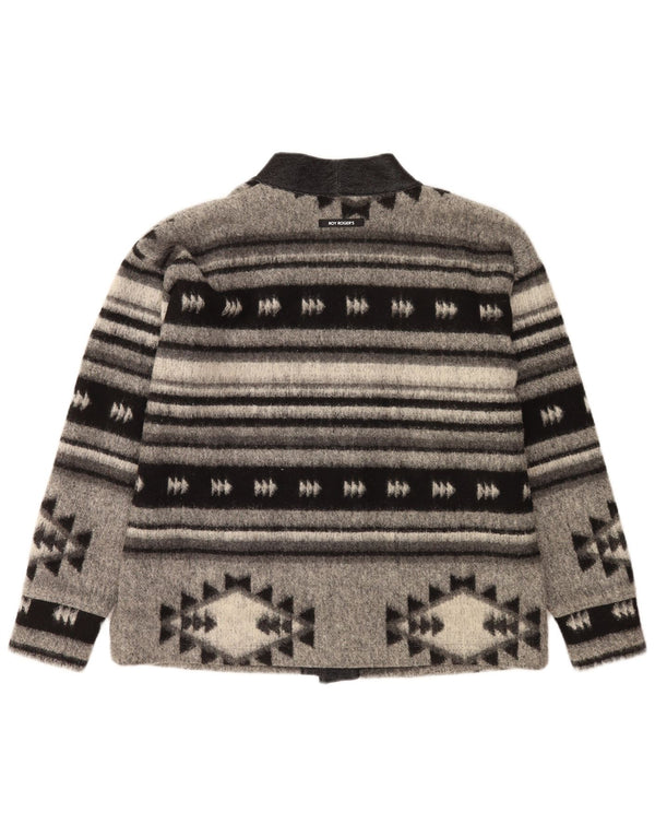 Pulover cardigan supradimensionat pentru femei Roy Rogers IT 42 Medium Gri Geometric