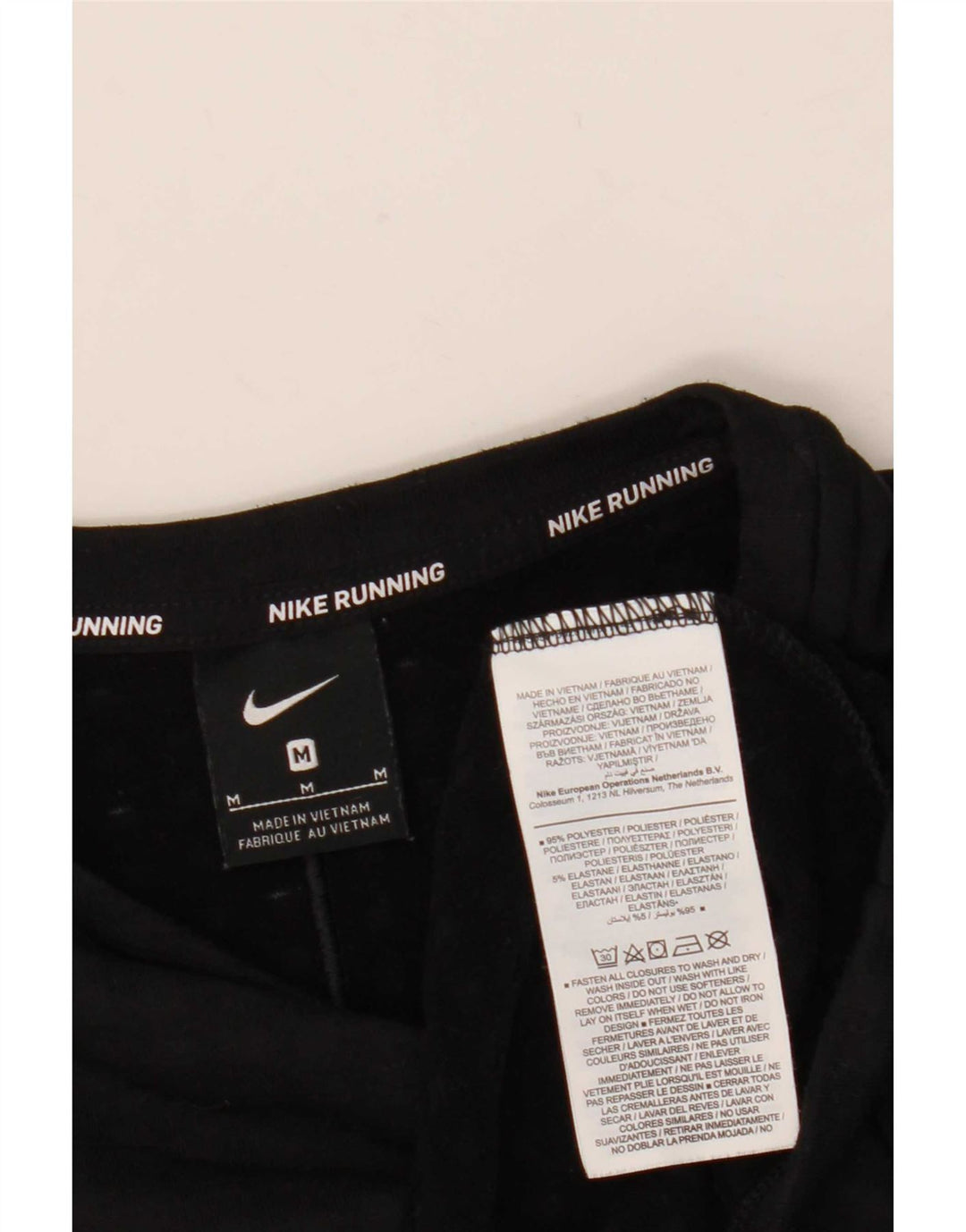 Top de alergare pentru bărbați Nike cu mânecă lungă, poliester mediu negru