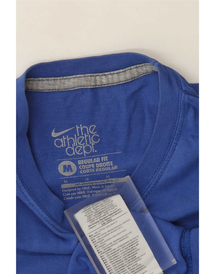 Tricou pentru bărbați Nike Regular Fit Top din bumbac albastru mediu