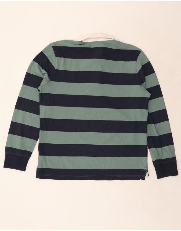 CREW CLOTHING Tricou polo rugby cu mânecă lungă pentru bărbați, mare, bleumarin, în dungi