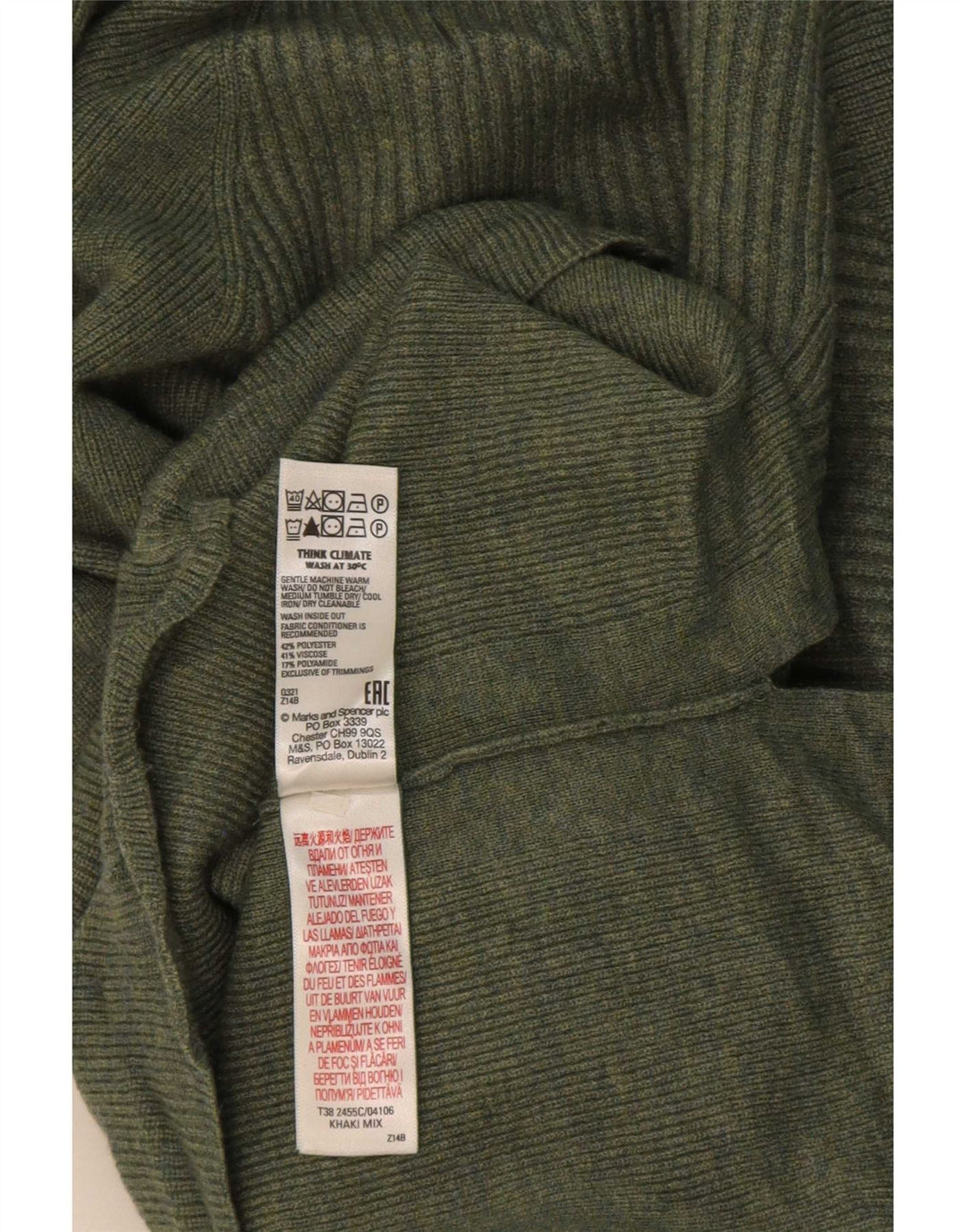 Pulover cu gât țestoasă pentru femei Marks & Spencer UK 14 verde mediu
