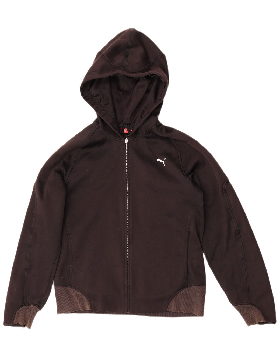 Pulover Puma pentru femei, cu fermoar, UK 16, mare, negru, poliester color bloc