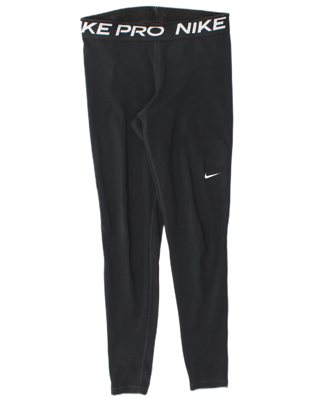 NIKE Womens Dri Fit Graphic Leggings UK 12 Medium  Black Polyester