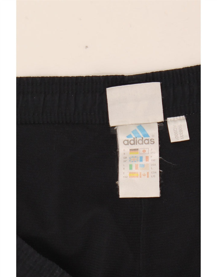 Pantaloni de trening pentru bărbați Adidas XL, poliester cu dungi, albastru bleumarin