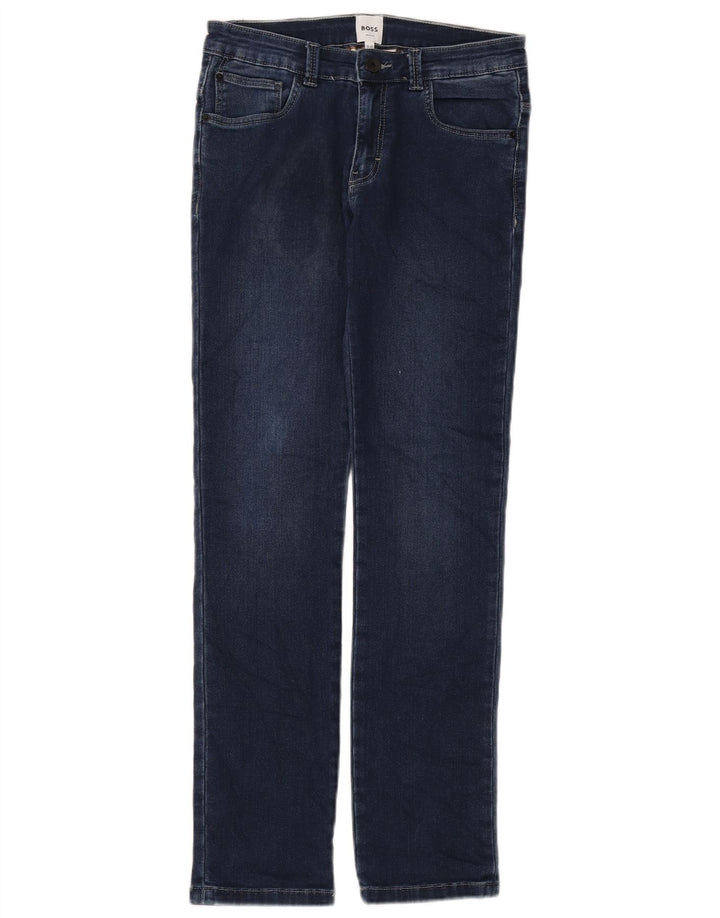 Blugi slim pentru baieti HUGO BOSS 11-12 ani XS Albastru