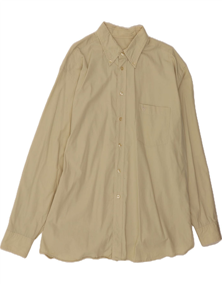 AVIREX Mens Shirt Large Beige Cotton Vintage Avirex and Second-Hand Avirex from Messina Hembry 